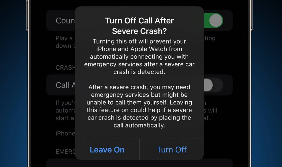 细河苹果14维修分享 iPhone 14 和 Apple Watch 上关闭崩溃检测 